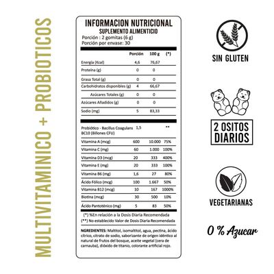 Imagen 2 del producto Multivitamico+ Probióticos 2 meses