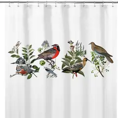 TUYO PRINT - Cortina de Baño Pájaros Nativo -