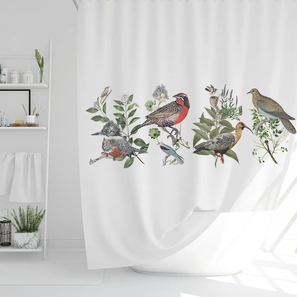 TUYO PRINT - Cortina de Baño Pájaros Nativo - Tuyo Print
