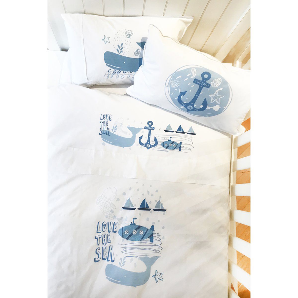 TUYO PRINT - Cubreplumón Cuna Marino