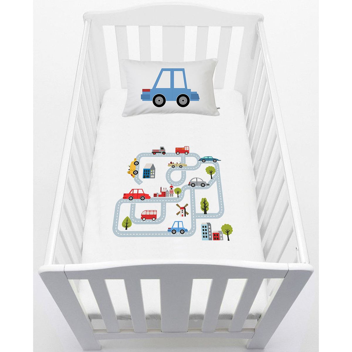 TUYO PRINT - Cubreplumón Cuna Autopista