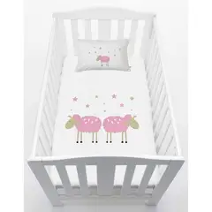TUYO PRINT - Cubreplumón Cuna Ovejita Rosada