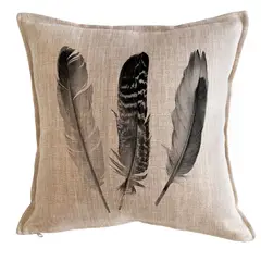 TUYO PRINT - Cojín Plumas Grises - 45x45