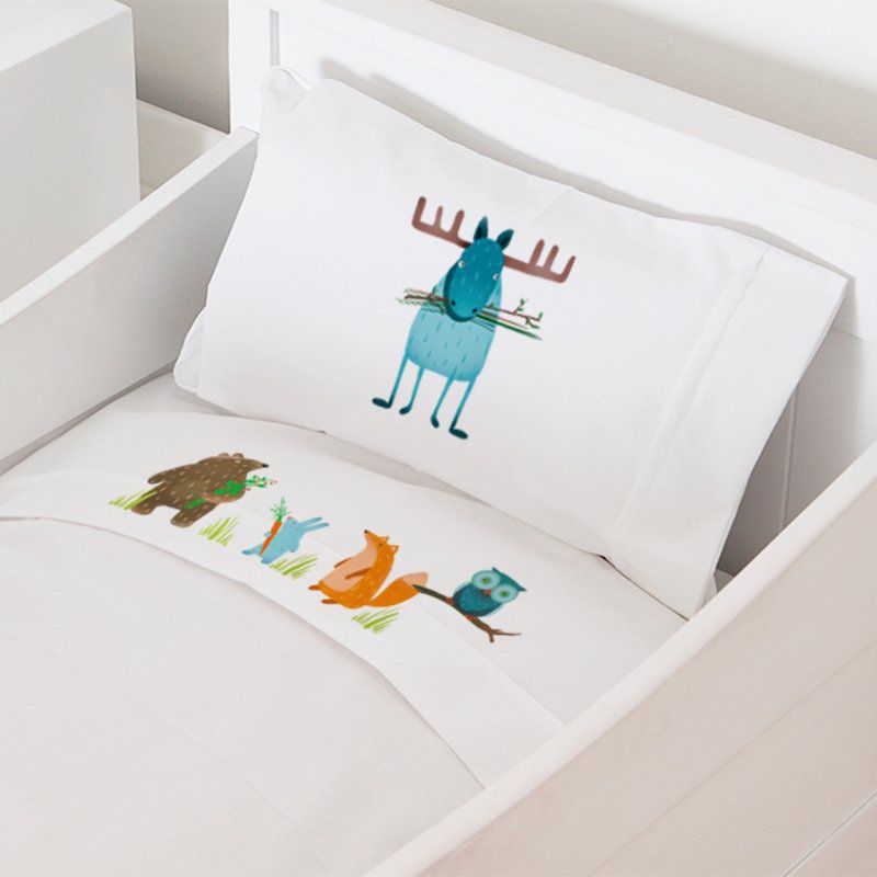 TUYO PRINT - Juego de Sábanas Cuna Alce