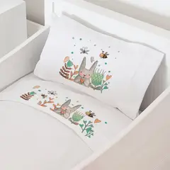 TUYO PRINT - Juego de Sábanas Cuna Conejito