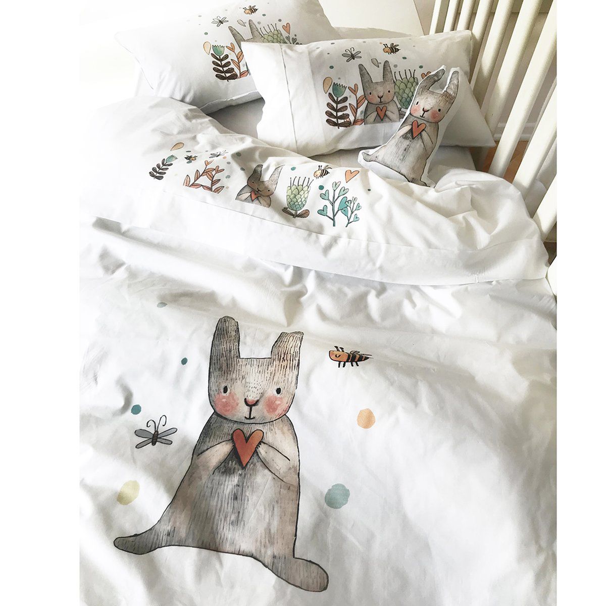 TUYO PRINT - Juego de Sábanas Cuna Conejito