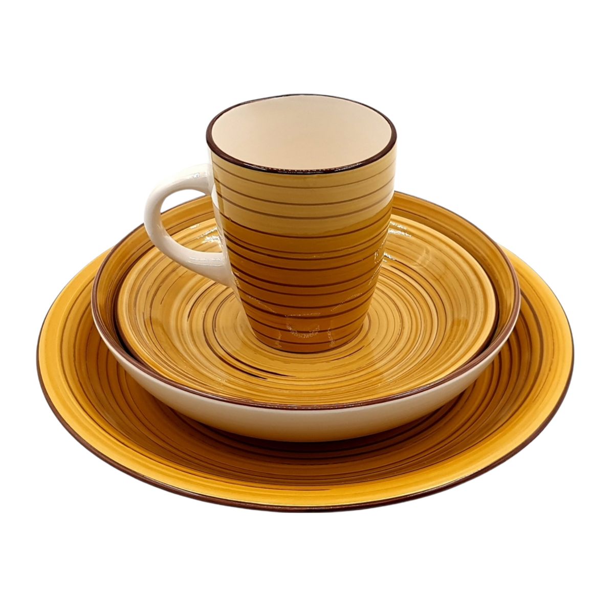 MOGA - Juego de loza set 16 pza vajillas tazas bowl 104703.