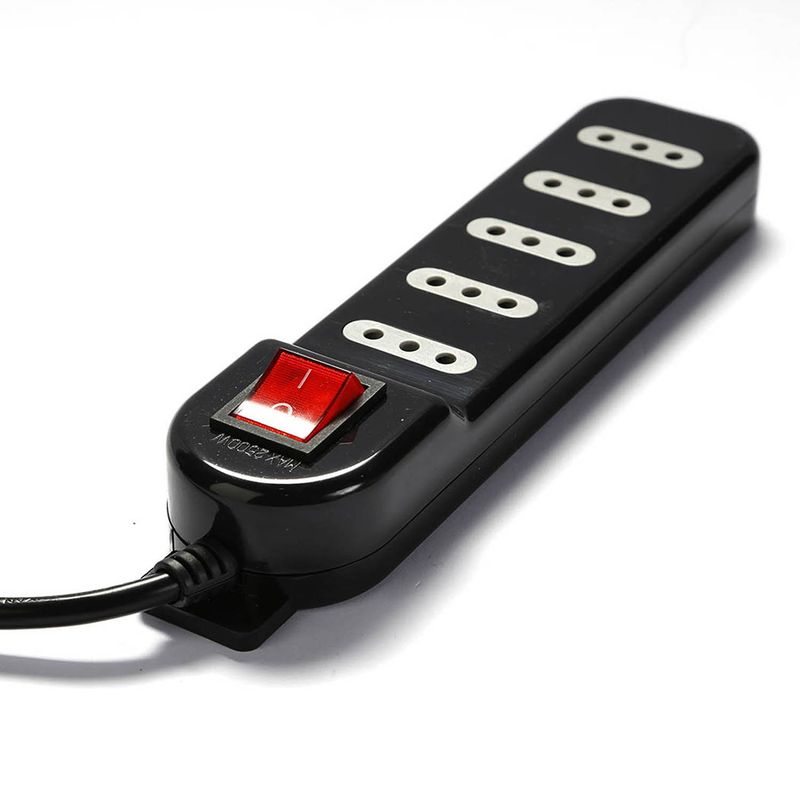 MACROTEL - Alargador Electrico 5 Mts 5 Pos Negro Switch