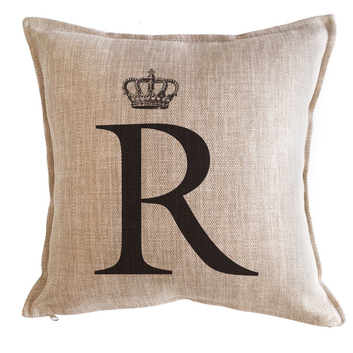TUYO PRINT - Cojín letras Corona arena R - 45x45