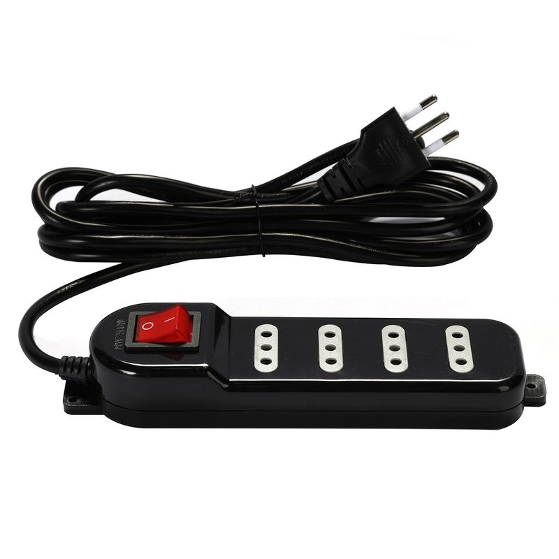 MACROTEL - Alargador Electrico 3 Mts 4 Pos Negro Switch