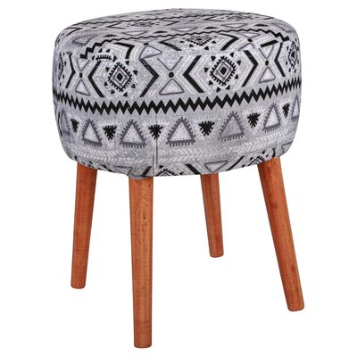 Imagen 2 del producto Pouf Bird Cayec Blanco Negro Estampado 35x35x45 cm Máxima Design