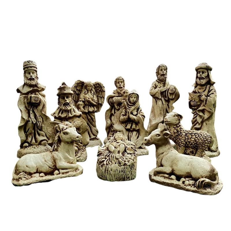 SAT NAM INSPIRES - Pesebre 11 Piezas  10 a 26 cm  la pieza mas alta