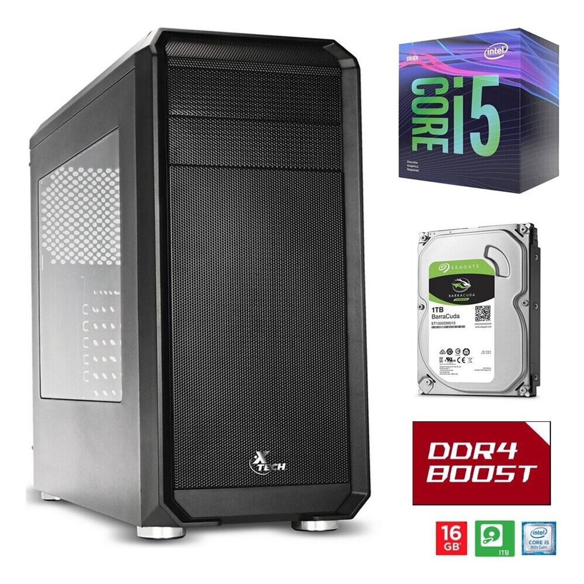 TECNOCAM - Computador Tecnocam Potenciado I5-8400 2.8Ghz 16Gb