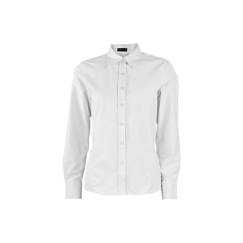 ACTIVEX - Blusa Oxford Manga Larga Blanca UPF 20