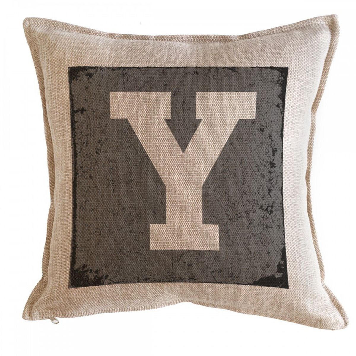 TUYO PRINT - Cojín Letras Fondo Gris Y - 45x45