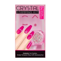 COSMETICAVAL - Kit stamping decoración uñas + tapón +placa +esponja Perlas Salon Perfect CVL
