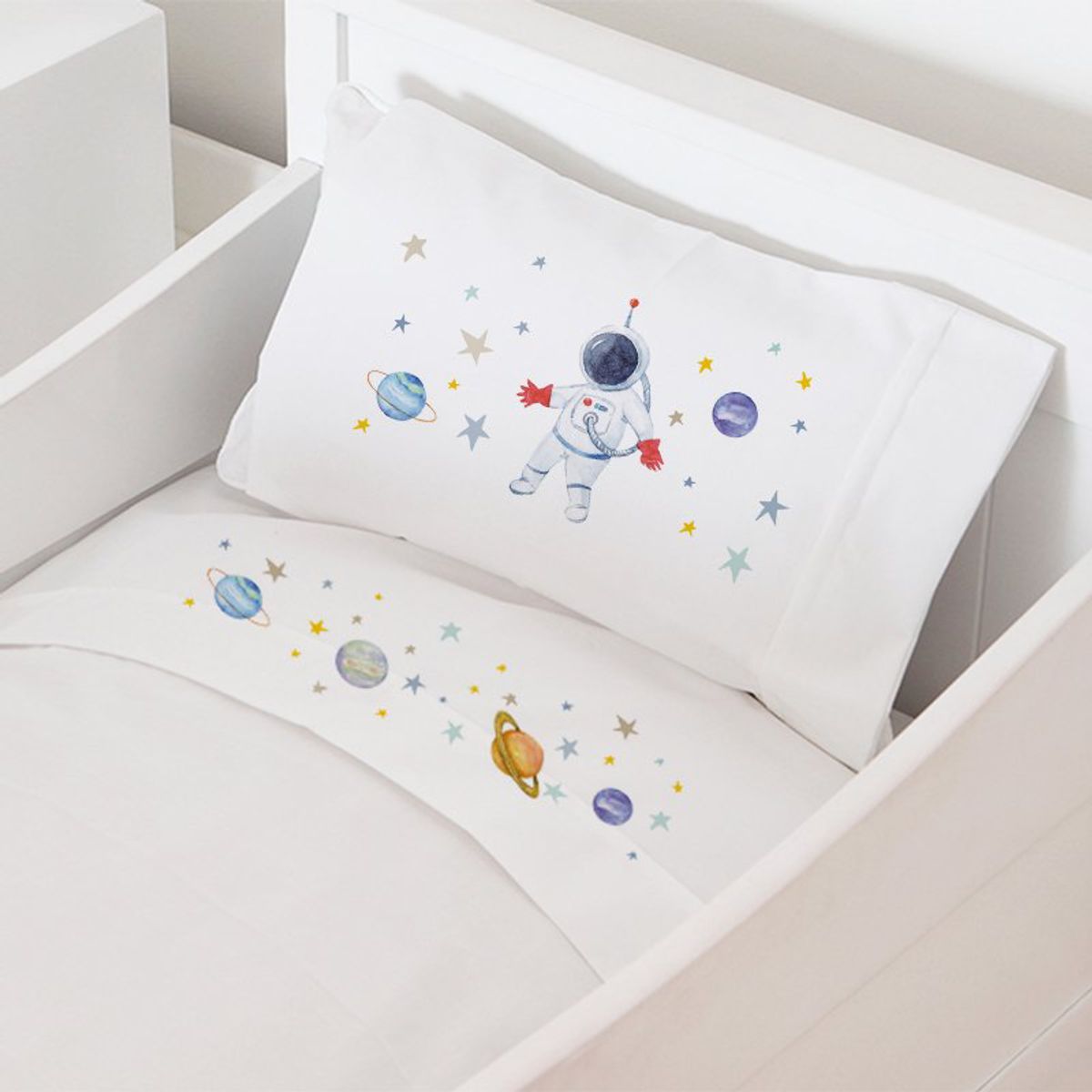 TUYO PRINT - Juego de Sábanas Moisés Espacial