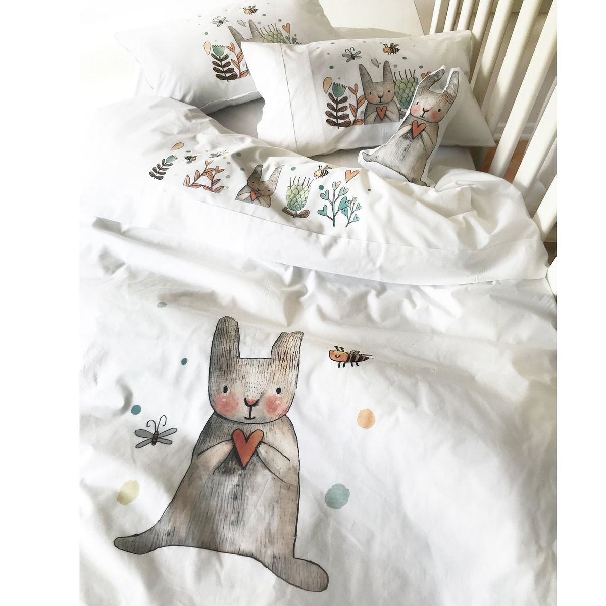 TUYO PRINT - Juego de Sábanas Moisés Conejito