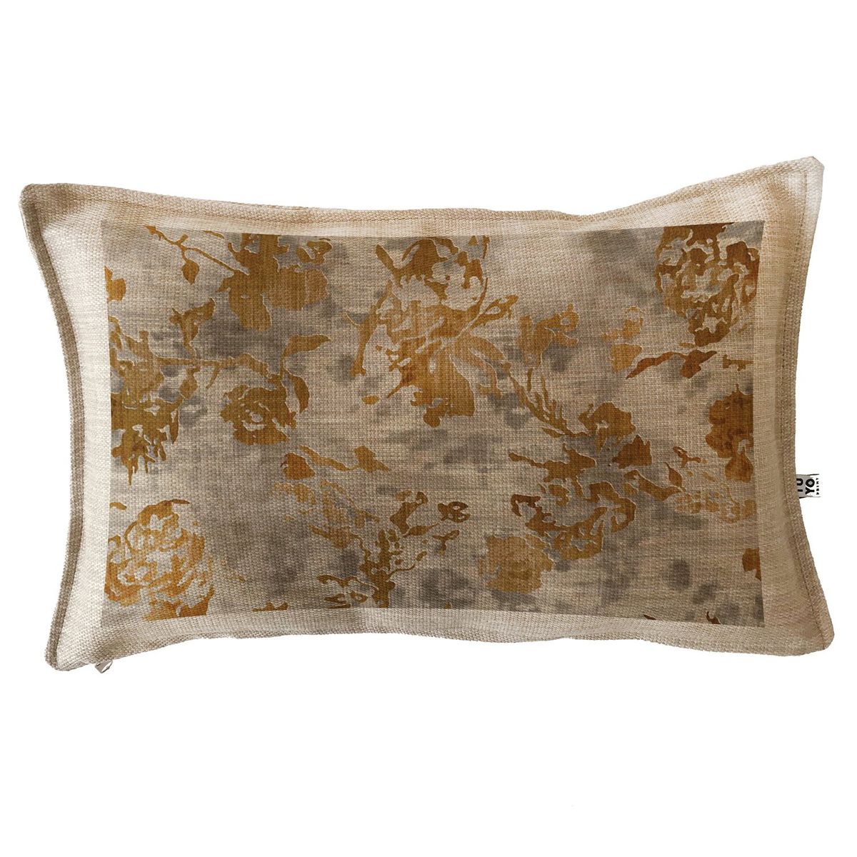 TUYO PRINT - Cojín Tapiz Mostaza 1,  50x30