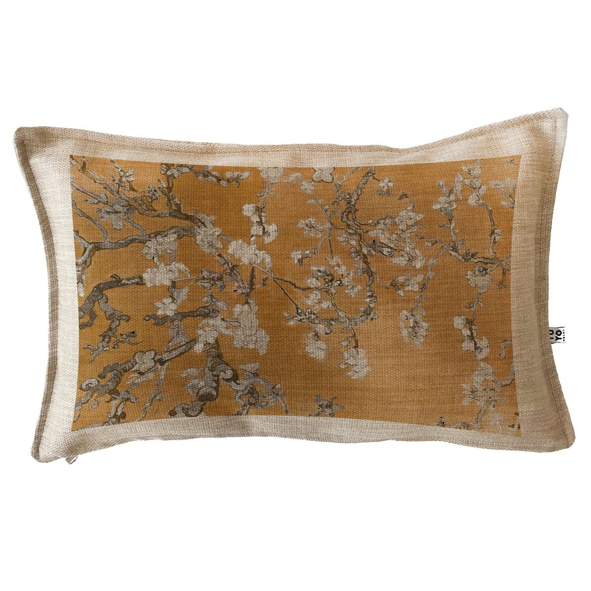 TUYO PRINT - Cojín Tapiz Mostaza 2,  50x30
