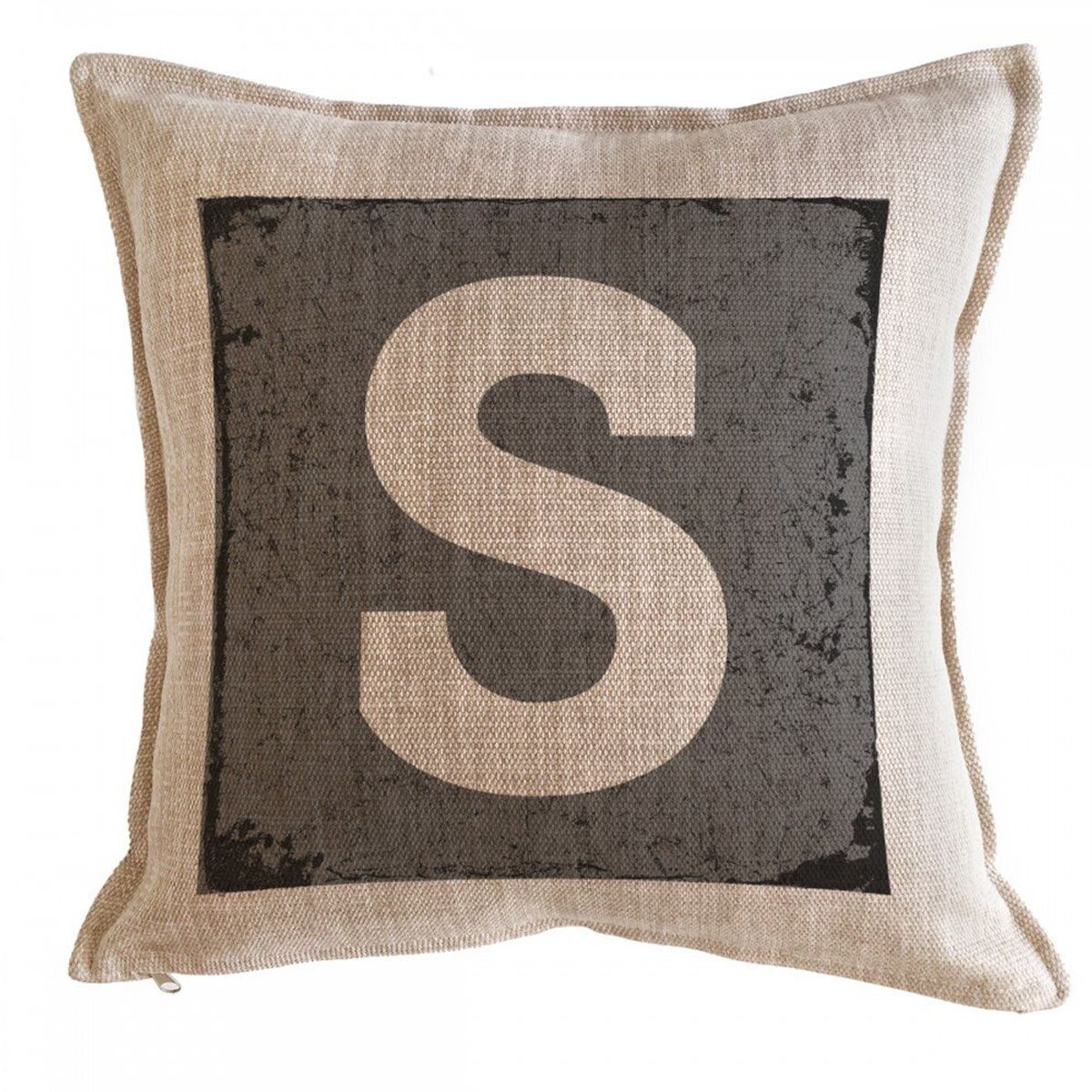 TUYO PRINT - Cojín Letras Fondo Gris S - 45x45