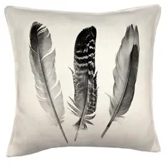 TUYO PRINT - Cojín Plumas BN - 45x45