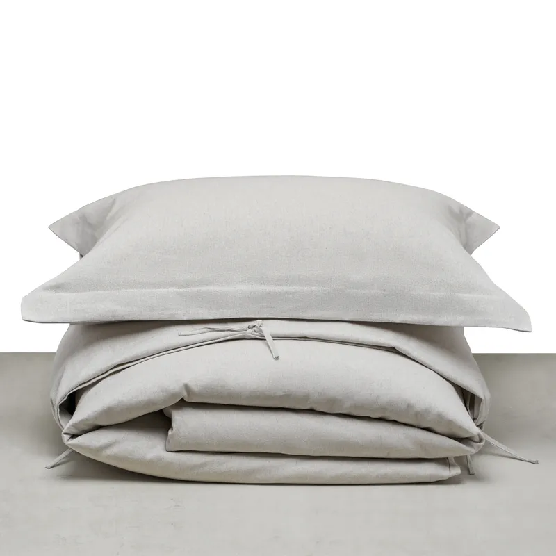 HOHOS CASA - Funda de plumón 1,5 plaza gris perla, 90% algodón - 10% poliéster