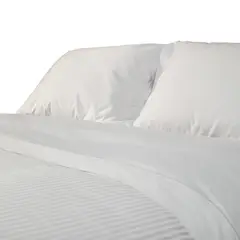 HOHOS CASA - Juego sábanas premium 2 plazas Satén 500 hilos 100% algodón egipcio