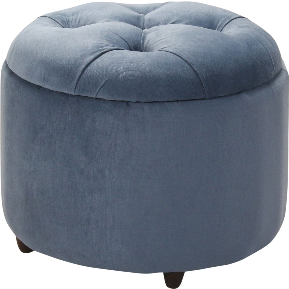 GENERICO - Pouf Baúl Zoe Gris Felpa 60x60x50 cm Máxima Design