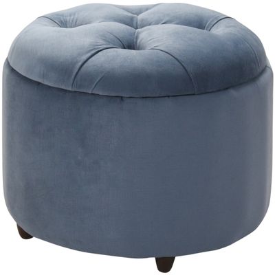 Imagen 2 del producto Pouf Baúl Zoe Gris Felpa 60x60x50 cm Máxima Design