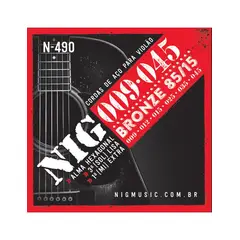 SM - NIG Cuerdas Guitarra Acustica Metal 9-45 N-490