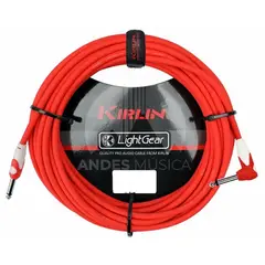 KIRLIN - Cable Instrumento Rojo Plug Angulo 3 Mts. LGI-202-3R