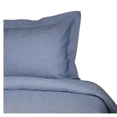 HOHOS CASA - Funda de plumón 1,5 plaza 85% algodón - 15%poliéster color azulino