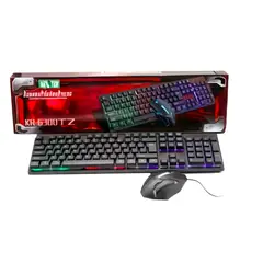 GENERICO - KIT MOUSE Y TECLADO CABLE USB GAMER RETROILUMINADO