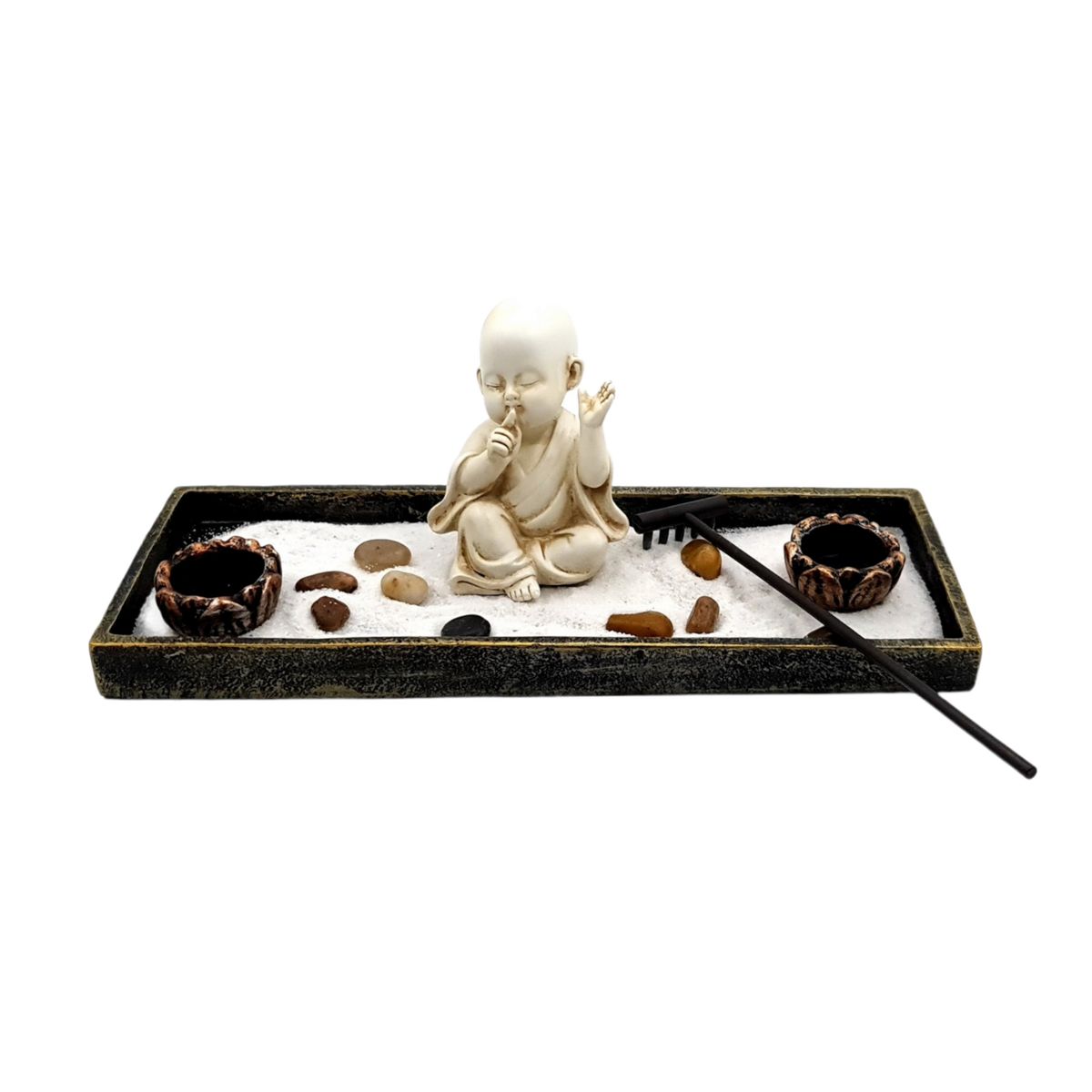MOGA - Buda Jardin Mini Zen Mudo Con Accesorio 31x12x11cm