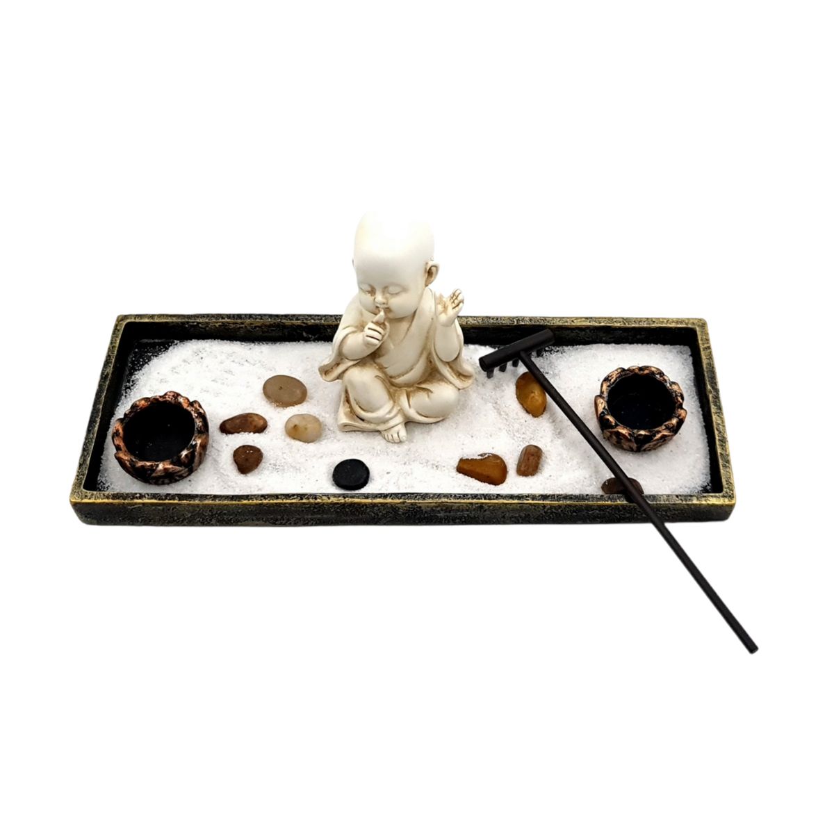 MOGA - Buda Jardin Mini Zen Mudo Con Accesorio 31x12x11cm