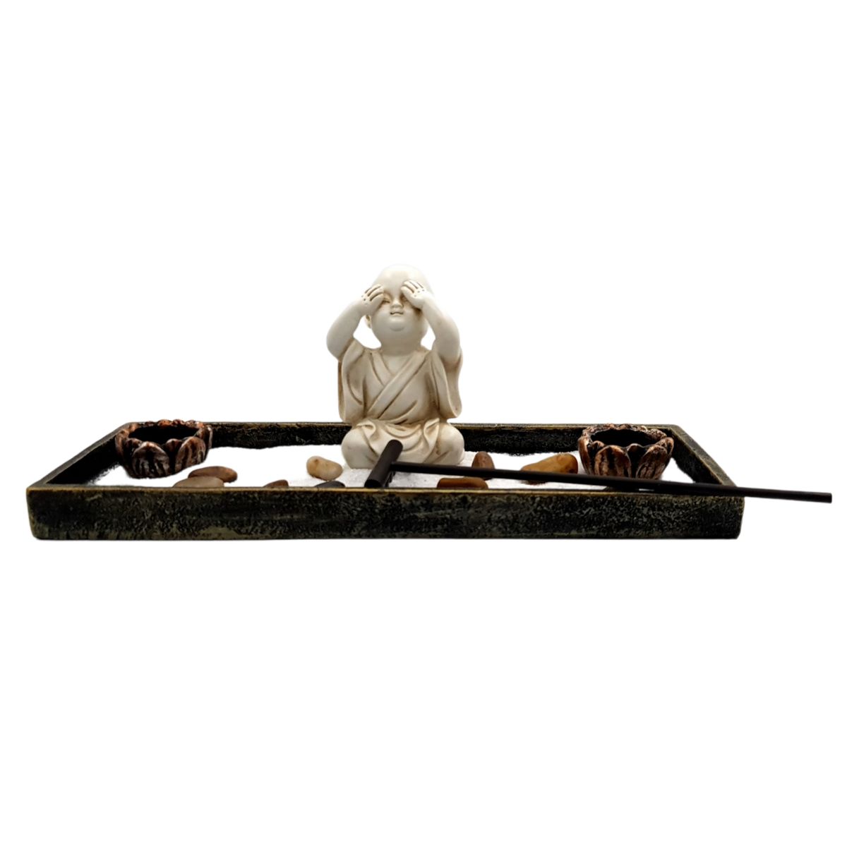 MOGA - Buda Jardin Mini Zen Ciego Con Accesorio 32x12x11cm