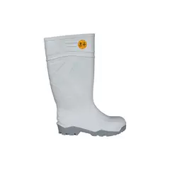 V FLEX - Bota PVC 943 Punta de Acero Blanca Para Lluvia