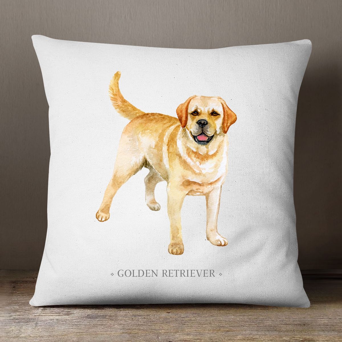ANDES1 - Funda De Cojín De Golden Retriever