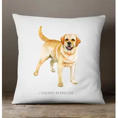 ANDES1 - Funda De Cojín De Golden Retriever