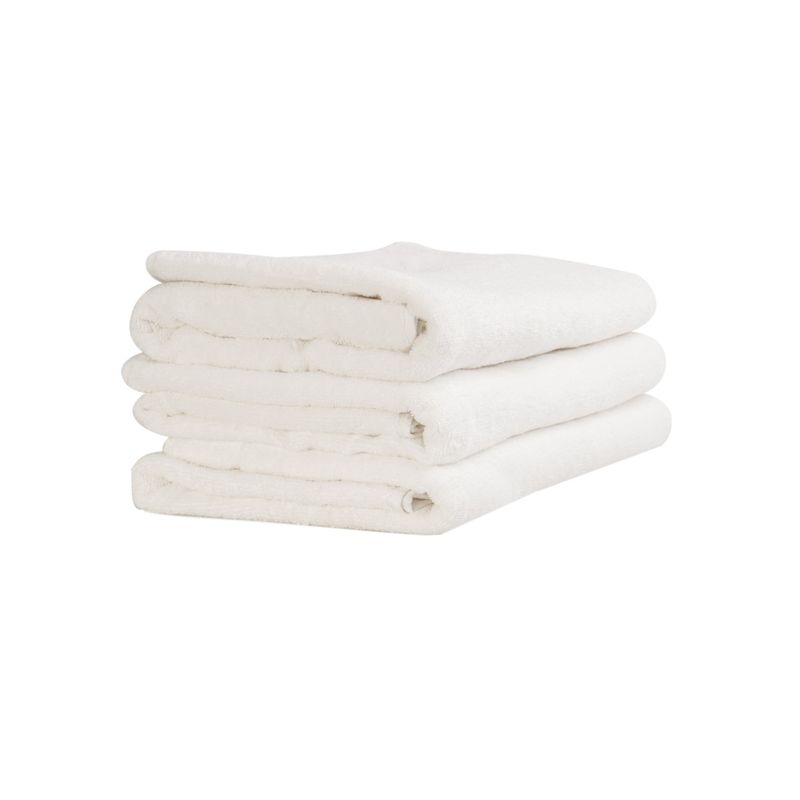 ABUTEX - Set 3 Toallas Blancas De Cuerpo