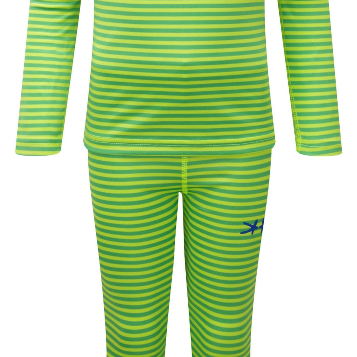 KOZI KIDZ - Set primera capa rayada verde camiseta manga larga  calza larga marca