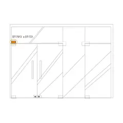 SCANAVINI - Herraje Superior Conector Puerta Vidriada Dt-7013