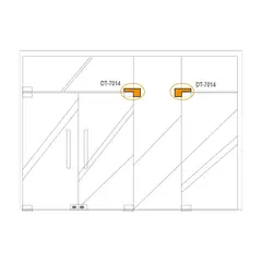 SCANAVINI - Herraje Superior Tipo L Puerta Vidriada Dt-7014