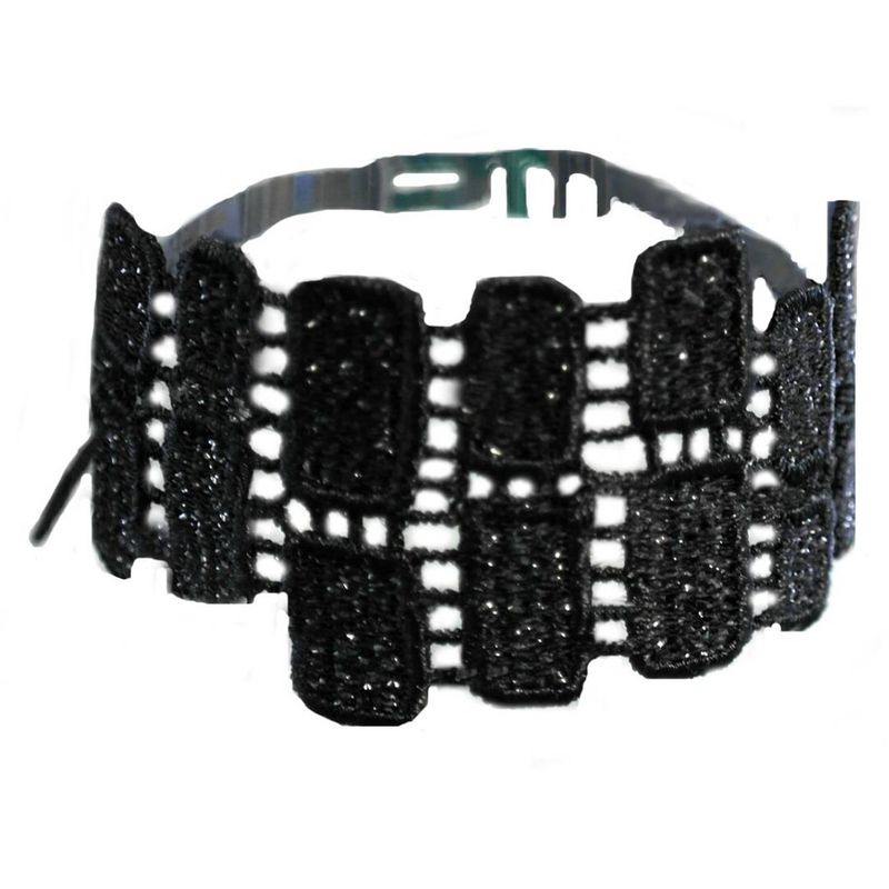 MISSIU - Pulsera Josephine color Negro Metalizado