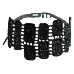 MISSIU - Pulsera Josephine color Negro Metalizado