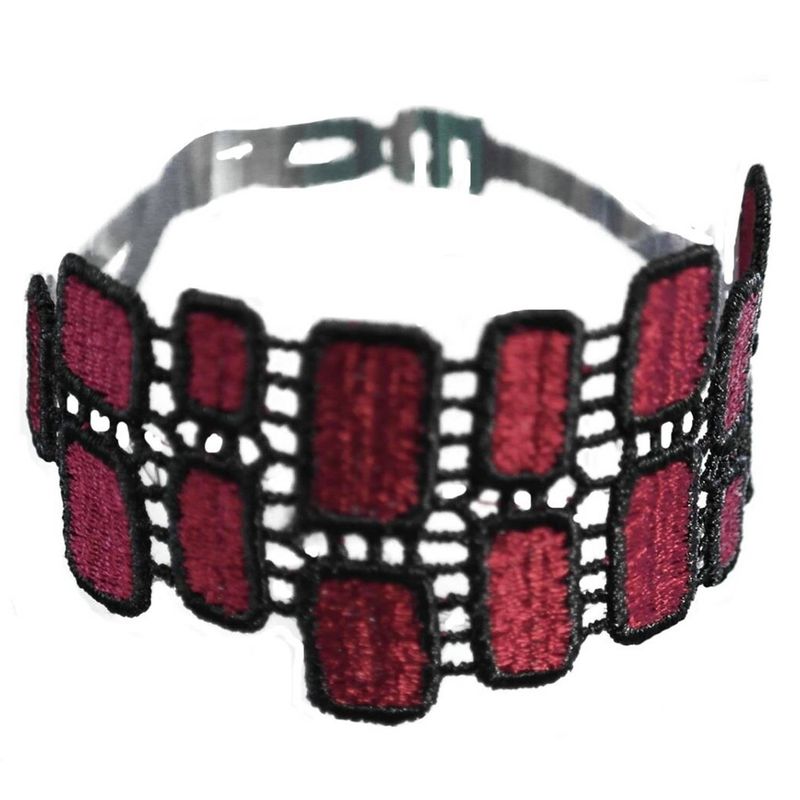 MISSIU - Pulsera Josephine colores Negro y Ciruela