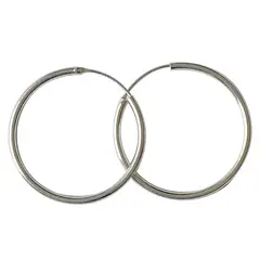 LA GARZA - Aros Argolla Mujer Plata Lisos