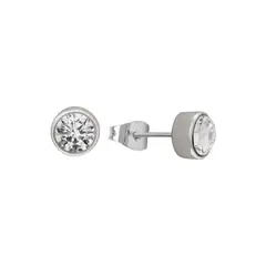 LA GARZA - Aros Mujer Plata Circón Punto de Luz