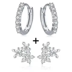 LA GARZA - Set de aros Mujer Plata